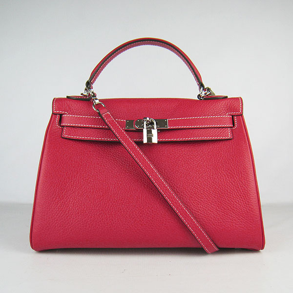 7A Replica Hermes Kelly 32cm Togo Leather Bag Red 6108 - Click Image to Close